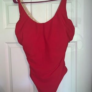 Eloquii underwire red swimsuit Sz 20